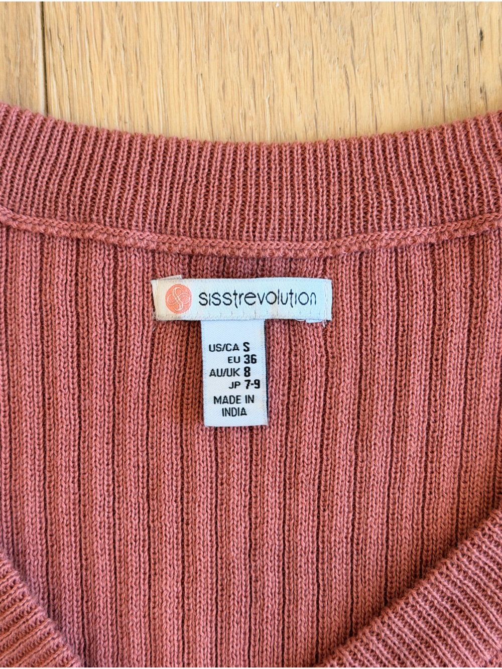 Revolution Ribbed Button-Front Cardigan - Rose - Picture 2 of 2